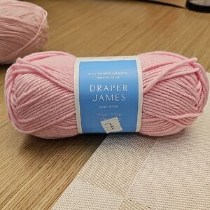 9 Skein Bundle Draper James Soft Pink Cozy Wool Yarn